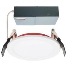 Satco S11868 - 10 Watt LED; Fire Rated 4 Inch; Direct Wire Downlight; Round Shape; White Finish; CCT Selectable;
