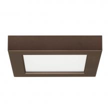 Satco S21504 - 10.5 W 5.5'' Flush Mount LED Fixture, 3000K, Square Shape, Bronze Finish, 120 V