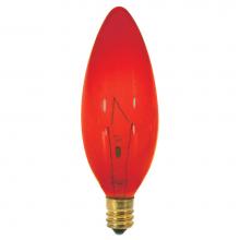 Satco S3219 - 25W CAND TORP RUBY RED