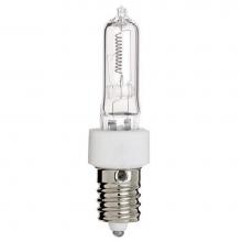 Satco S3491 - 100 watt; Halogen; T4; Clear; 2000 Average rated hours; 1700 Lumens; European base; 120