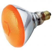 Satco S4425 - 100W BR-38 AMBER 120V.