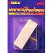 Satco S70-546 - Ivory Triple Tap Adapter