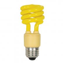 Satco S7267 - 13 watt; Mini Spiral Compact Fluorescent; Yellow color; Medium base; 120