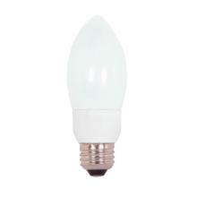 Satco S7328 - 7 watt; Torpedo Compact Fluorescent; 2700K; 82 CRI; Medium base; 120