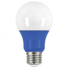 Satco S9644 - 2 watt; A19 LED; Blue when lit; Medium base; 120