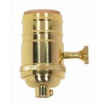 Satco 80-1046 - Polished Cast Brass 3 Way Socket 1/8 Cap