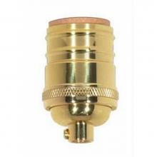 Satco 80-1054 - Polished Cast Brass Short Keyless Socket