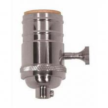 Satco 80-1059 - Polished Nickel Cast Brass On/Off Turn Knob Socket