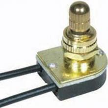 Satco 80-1132 - Brass Finish On/Off Rotary Switch
