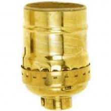 Satco 80-1177 - Polished Solid Brass Keyless Socket with Ss 1/8