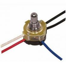 Satco 80-1362 - Nickel Finish 3 Way Rotary Switch Lighted