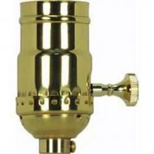 Satco 80-1428 - Polished Solid Brass 3 Term. Socket