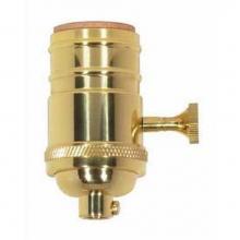 Satco 80-1430 - Polished Cast Brass 3 Term. Socket