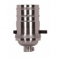 Satco 80-1433 - Polished Nickel Cast Brass Push Thru Socket