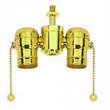 Satco 80-1532 - Antique Brass 2 Light Cluster with 2pc Socket