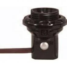 Satco 80-1694 - 1 Candelabra Threaded Phenolic Socket with Brown Ring