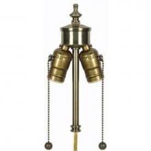 Satco 80-1764 - Antique Brass 2 Light P/c Cluster with Metal