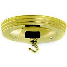 Satco 90-041 - Vac Brass Canopy with conven Outlet