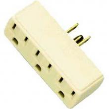 Satco 90-1118 - Single To Triple Adapter-Ivory