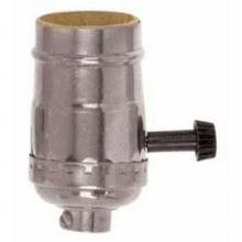 Satco 90-1670 - Solid Brass Polished Nickel On/Off Turn Knob Socket with Ss