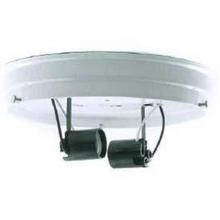 Satco 90-684 - 8'' White 2 Light Wired Pan