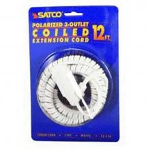 Satco 93-170 - 12 ft White Coiled Cord