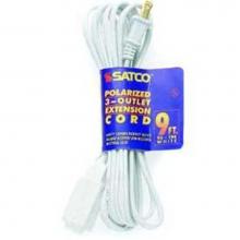 Satco 93-194 - 9 ft White. Extension Cord 16/2