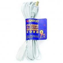 Satco 93-198 - 15 ft White Extension Cord 16/2