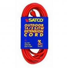 Satco 93-5008 - 25 ft 14-3 Sjtw Orange Cords