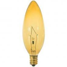 Satco S3818 - 40W TORP CAND TRANS AMBER