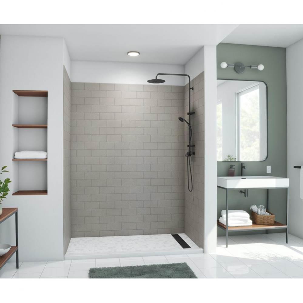 MTMK84-3462 34 x 62 x 84 Swanstone® Metro Subway Tile Glue up Bathtub and Shower Wall Kit in