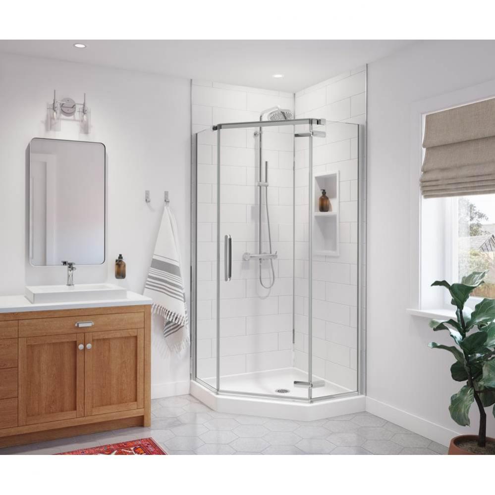 MSMK-9650-1 50 x 96 Swanstone® Modern Subway Tile Glue up Bathtub and Shower Single Wall Pane
