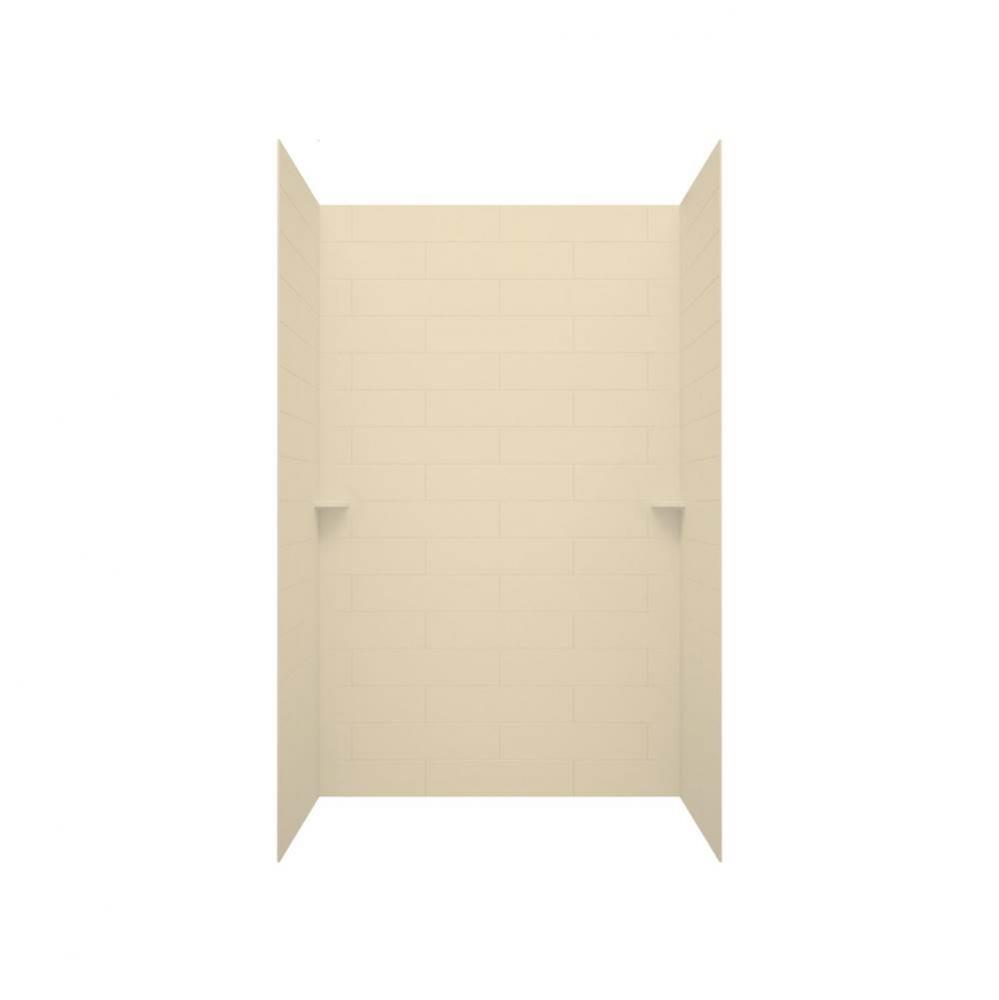 MSMK96-3262 32 x 62 x 96 Swanstone® Modern Subway Tile Glue up Shower Wall Kit in Bone