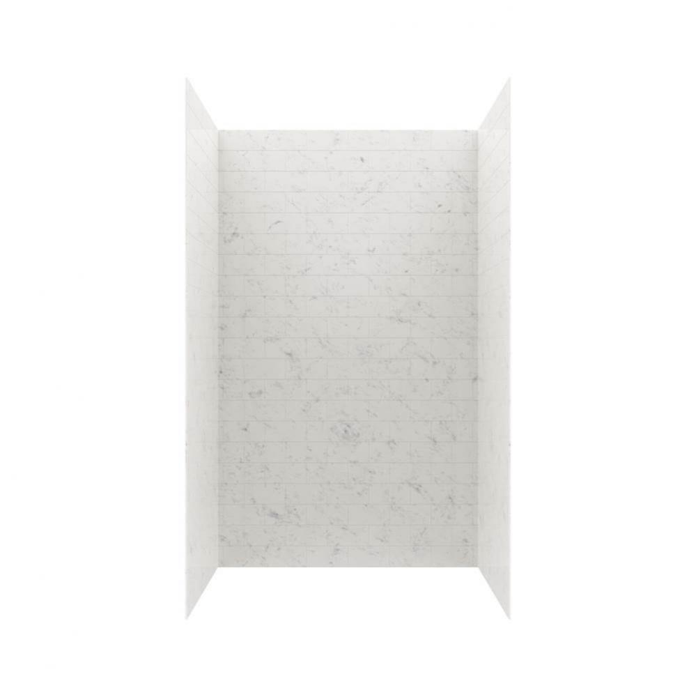 MTMK84-3650 36 x 50 x 84 Swanstone® Metro Subway Tile Glue up Shower Wall Kit in Carrara