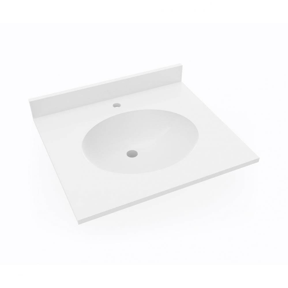 VT1B1719 Ellipse 17 x 19 Single Bowl Vanity Top in White