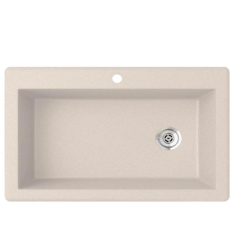 QZSB-3322 22 x 33 Granite Drop in Single Bowl Sink in Granito