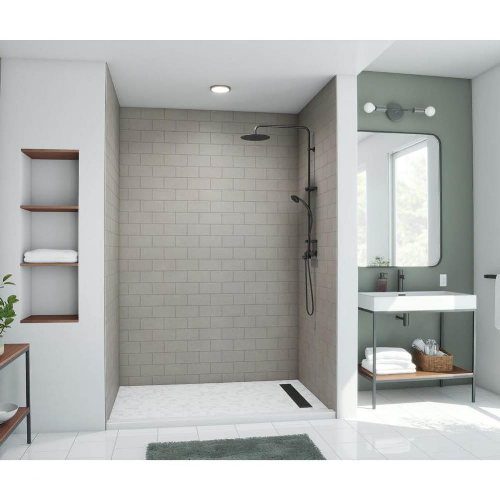 MTMK96-3062 30 x 62 x 96 Swanstone® Metro Subway Tile Glue up Bathtub and Shower Wall Kit in