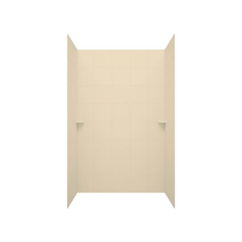SQMK72-3662 36 x 62 x 72 Swanstone® Square Tile Glue up Tub Wall Kit in Bone