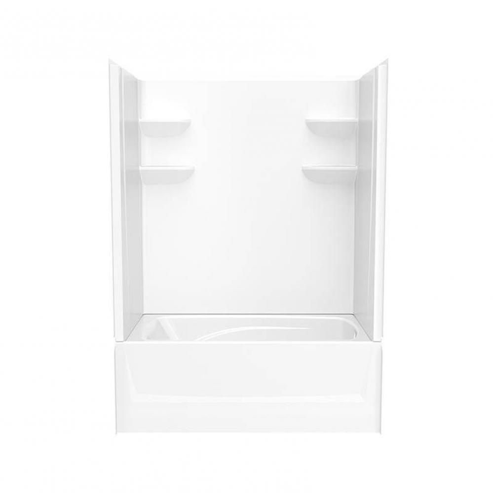 VP6036CTSM2L/R 60 x 36 Veritek™ Pro Alcove Right Hand Drain Four Piece Tub Shower in White