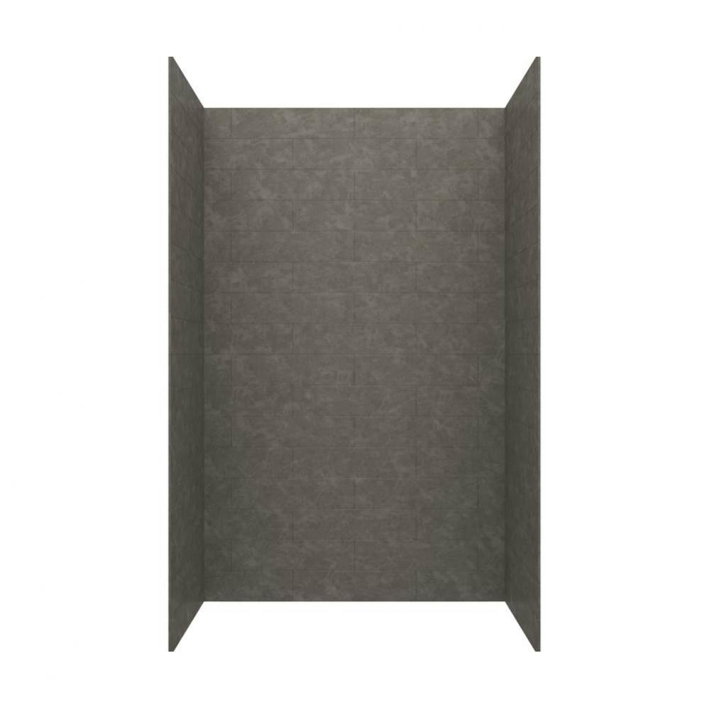 MSMK84-3636 36 x 36 x 84 Swanstone® Modern Subway Tile Glue up Shower Wall Kit in Charcoal Gr
