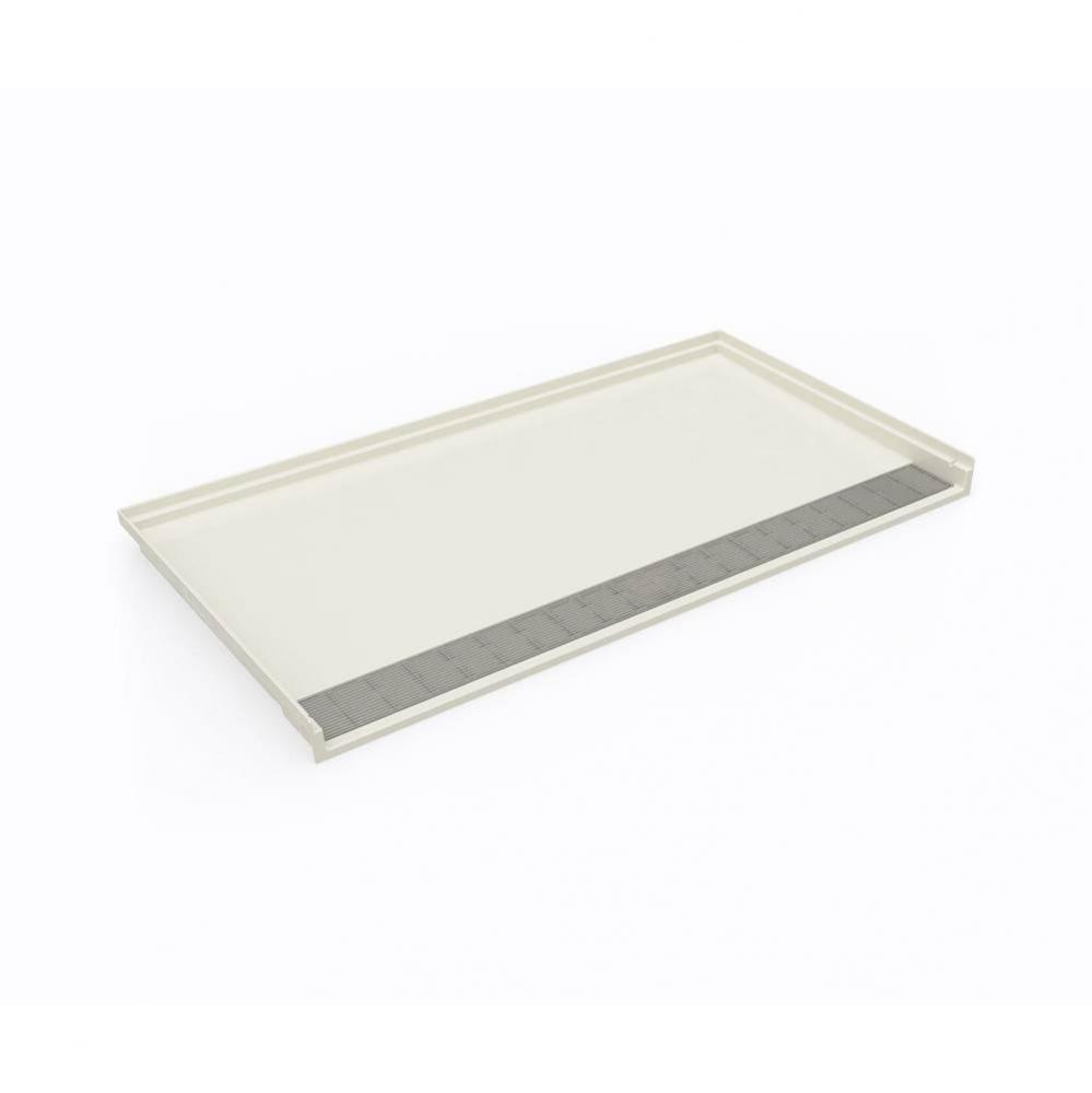 SBF-3462 34 x 62 Performix Alcove Shower Pan with Center Drain in Bone