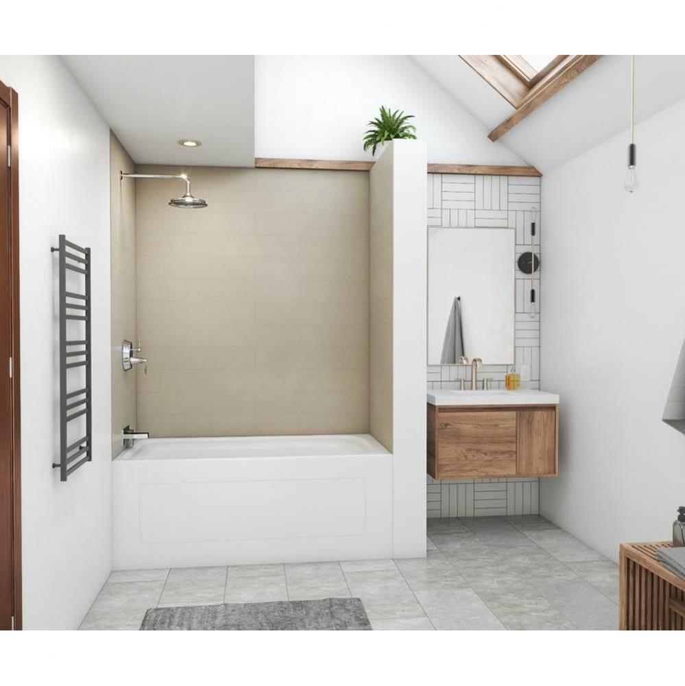 MSMK72-3636 36 x 36 x 72 Swanstone® Modern Subway Tile Glue up Bathtub and Shower Wall Kit in