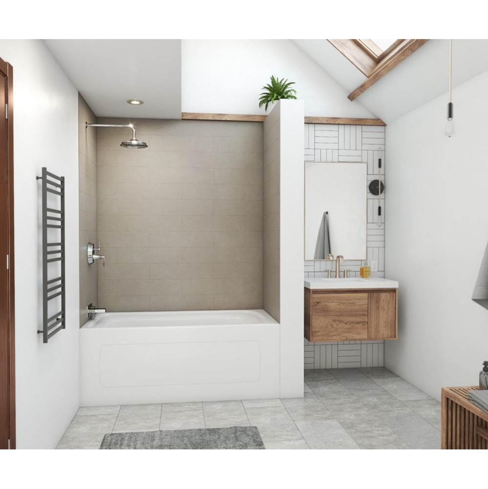 MSMK72-3636 36 x 36 x 72 Swanstone® Modern Subway Tile Glue up Bathtub and Shower Wall Kit in