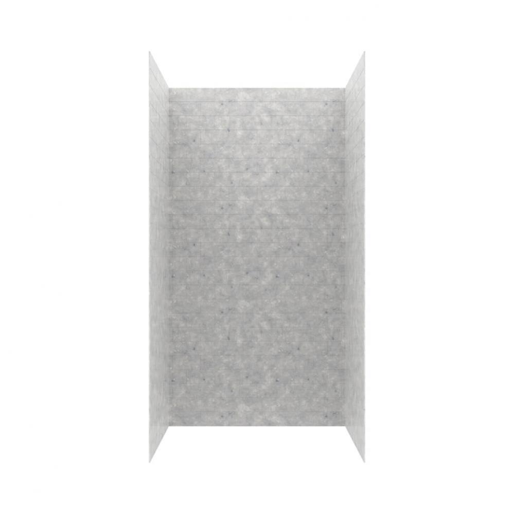 MTMK96-3650 36 x 50 x 96 Swanstone® Metro Subway Tile Glue up Shower Wall Kit in Ice