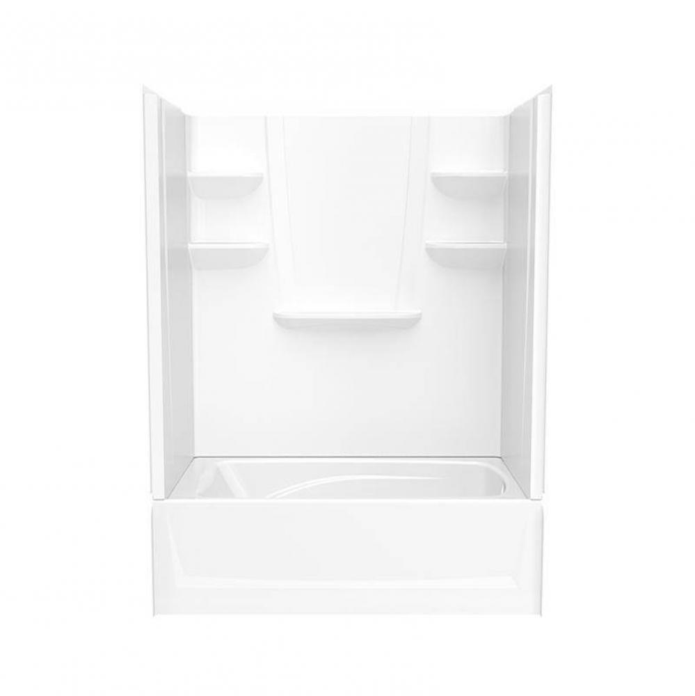 VP6036CTSAL/R 60 x 36 Veritek™ Pro Alcove Right Hand Drain Four Piece Tub Shower in White