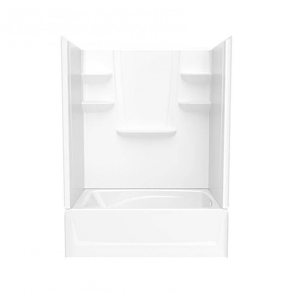 VP6042CTSL/R 60 x 42 Veritek™ Pro Alcove Left Hand Drain Four Piece Tub Shower in White