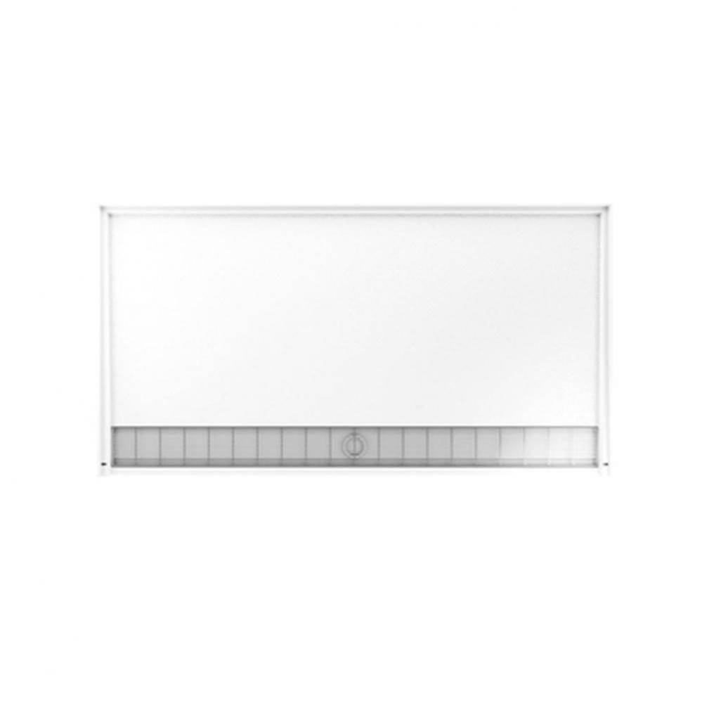 FBF-3462 34 x 62 Veritek Alcove Shower Pan with Front Center Drain in White