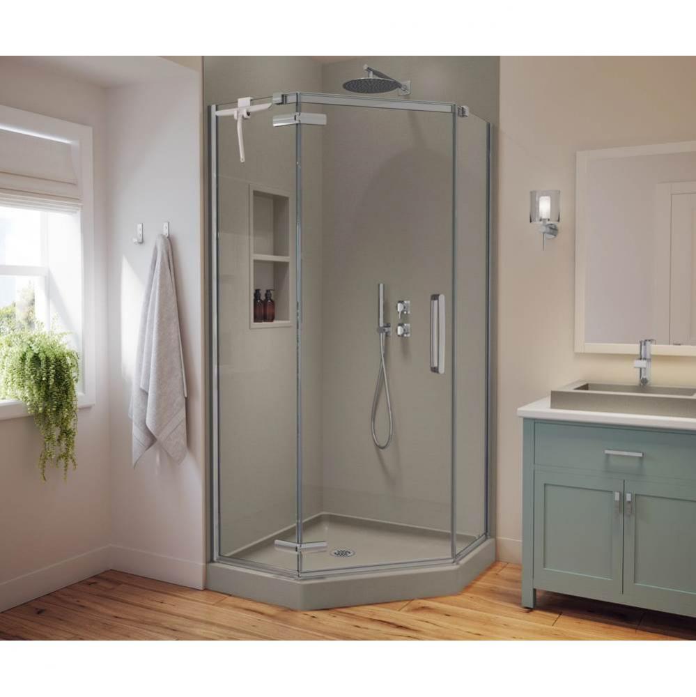 SMMK-9650-1 50 x 96 Swanstone® Smooth Glue up Bathtub and Shower Single Wall Panel in Clay