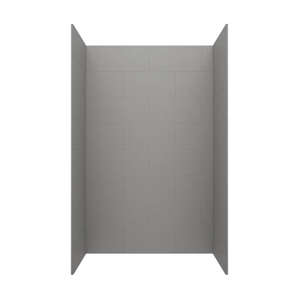 TSMK84-3636 36 x 36 x 84 Swanstone® Traditional Subway Tile Glue up Shower Wall Kit in Ash Gr