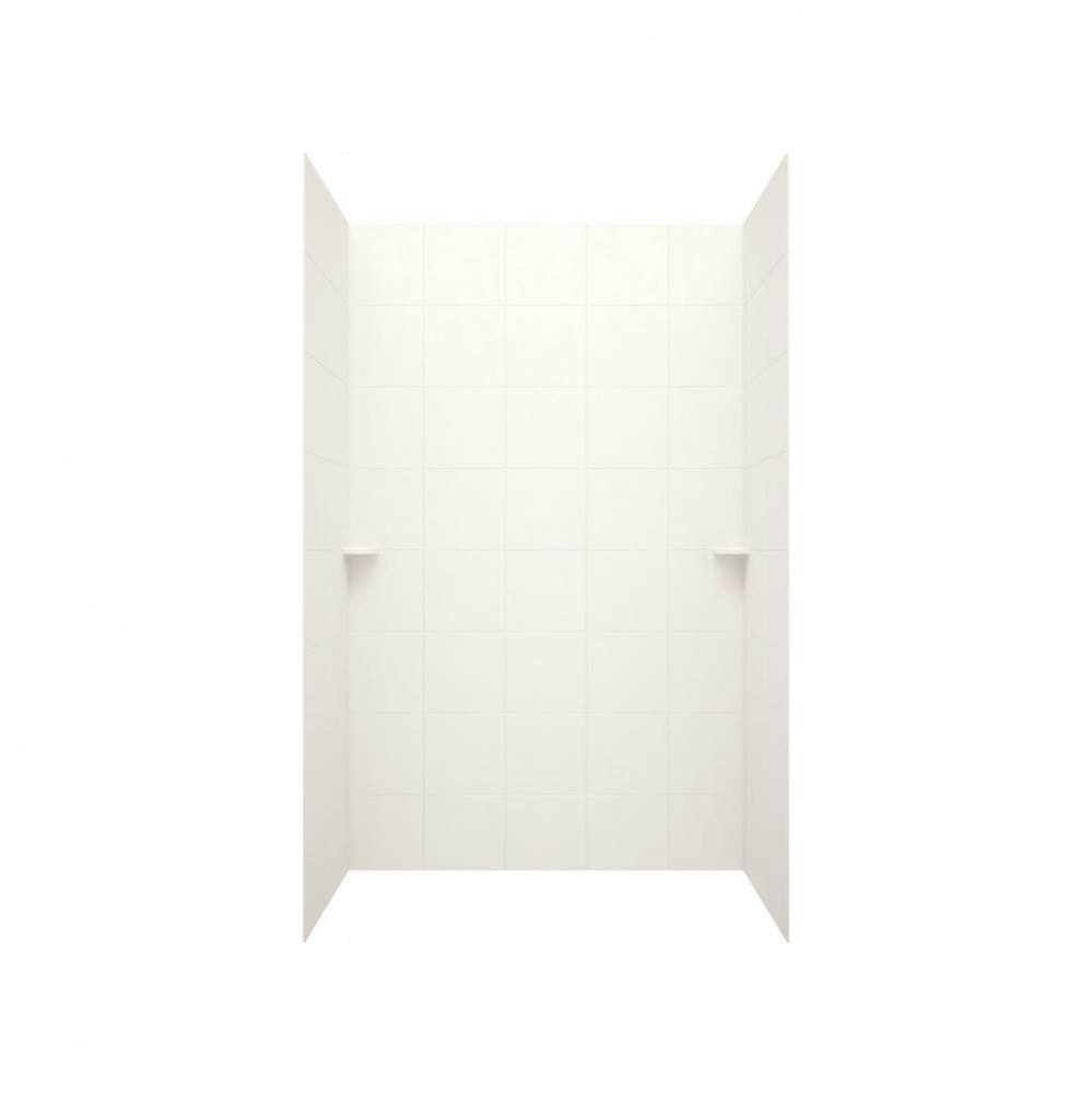 SQMK96-3636 36 x 36 x 96 Swanstone® Square Tile Glue up Shower Wall Kit in Bisque
